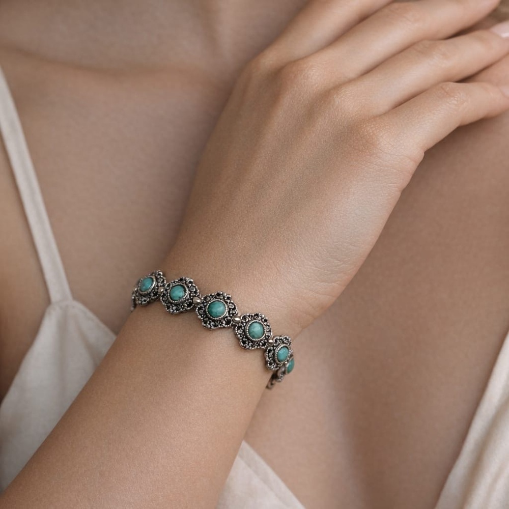 Turquoise Turkish Statement Bracelet